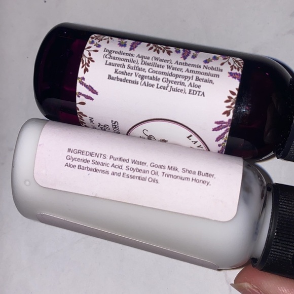 Lavish Hill Lavender shower gel & goats milk lotion (each bottle is 1 oz. /28 g) - Picture 4 of 6